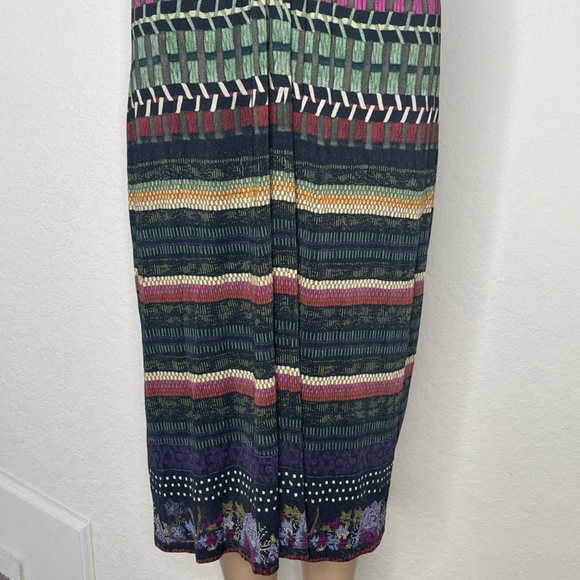 ETRO Milano Sleeveless Twist Front Light Tribal Print Midi Dress Size 42 (US 8) - Picture 4 of 13
